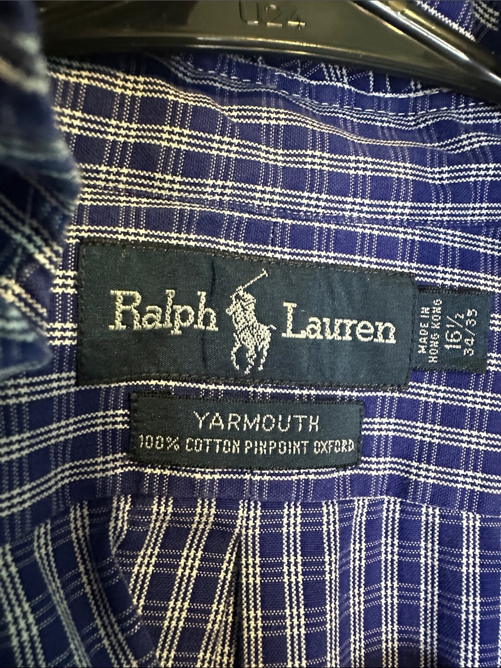 Ralph Lauren Blue and White Gingham Tie-Front Button Down - Picture 2 of 4